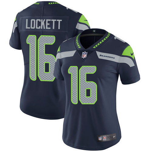 2019 Women Seattle Seahawks #16 Lockett blue Nike Vapor Untouchable Limited NFL Jersey->seattle seahawks->NFL Jersey